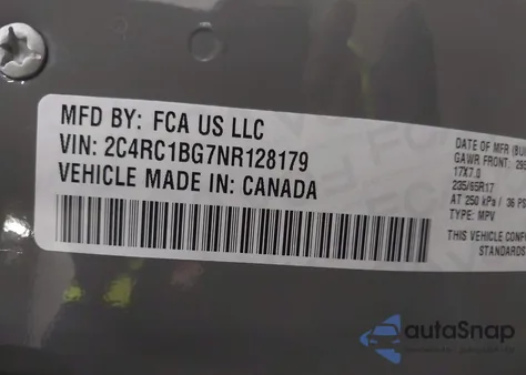 2022 Chrysler Pacifica Touring L from USA, damaged, VIN 2C4RC1BG7NR128179